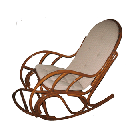 Крісло-гойдалка з ротанга Бриз із підніжкою