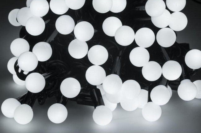 Новорічна гірлянда 100 LED / 10 м, Білий холодний світ, фото 1