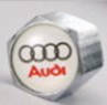 Колпачки на ниппеля ,золотники c лого Audi white Ауди белый