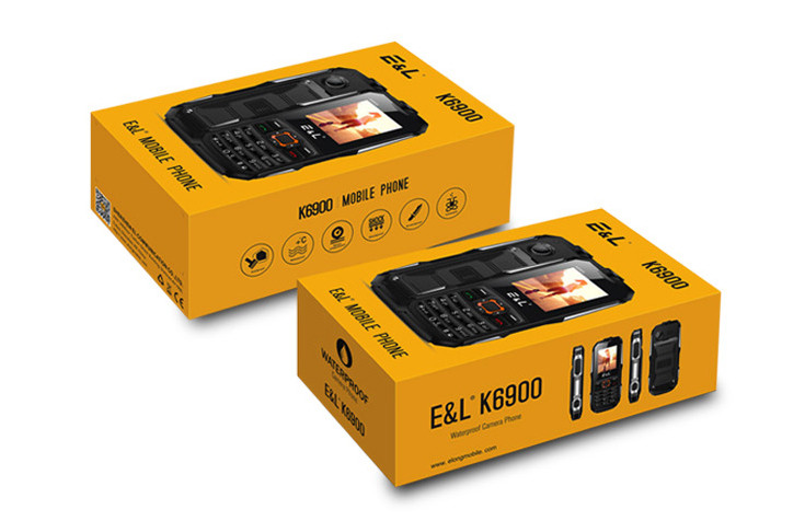 E&L K6900, IP68, 2000 мАч, 2 SIM, фонарик, Corning Gorilla Glass 3. Военный стандарт защиты MIL-STD-810G - фото 7 - id-p598875326