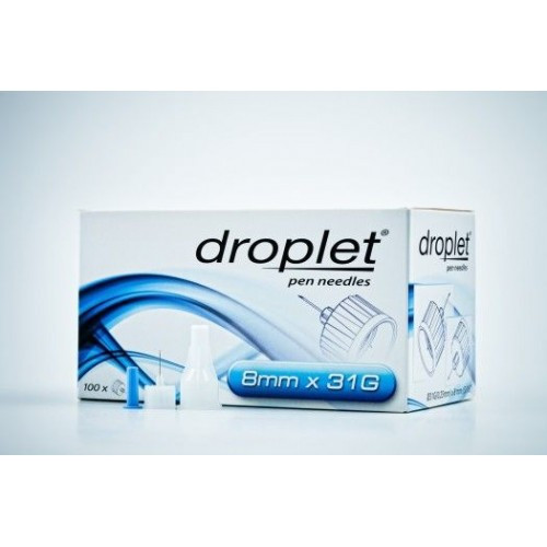 Голки для шприц-ручок Droplet (Дроплет) 8 mm 31G (0,25 мм) No100