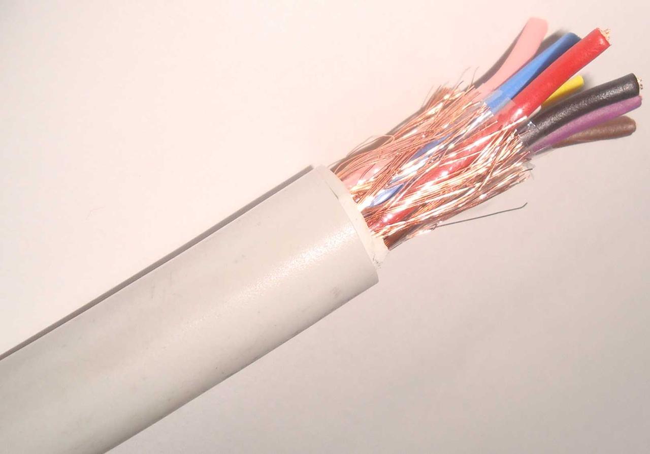 Кабель экранированный медный гибкий 12-жильный жила сечением 0.5 кв. мм ...