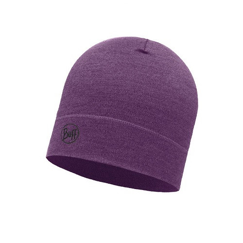 Шапка Buff Midweight Merino Wool Hat Purple Melange, фото 1