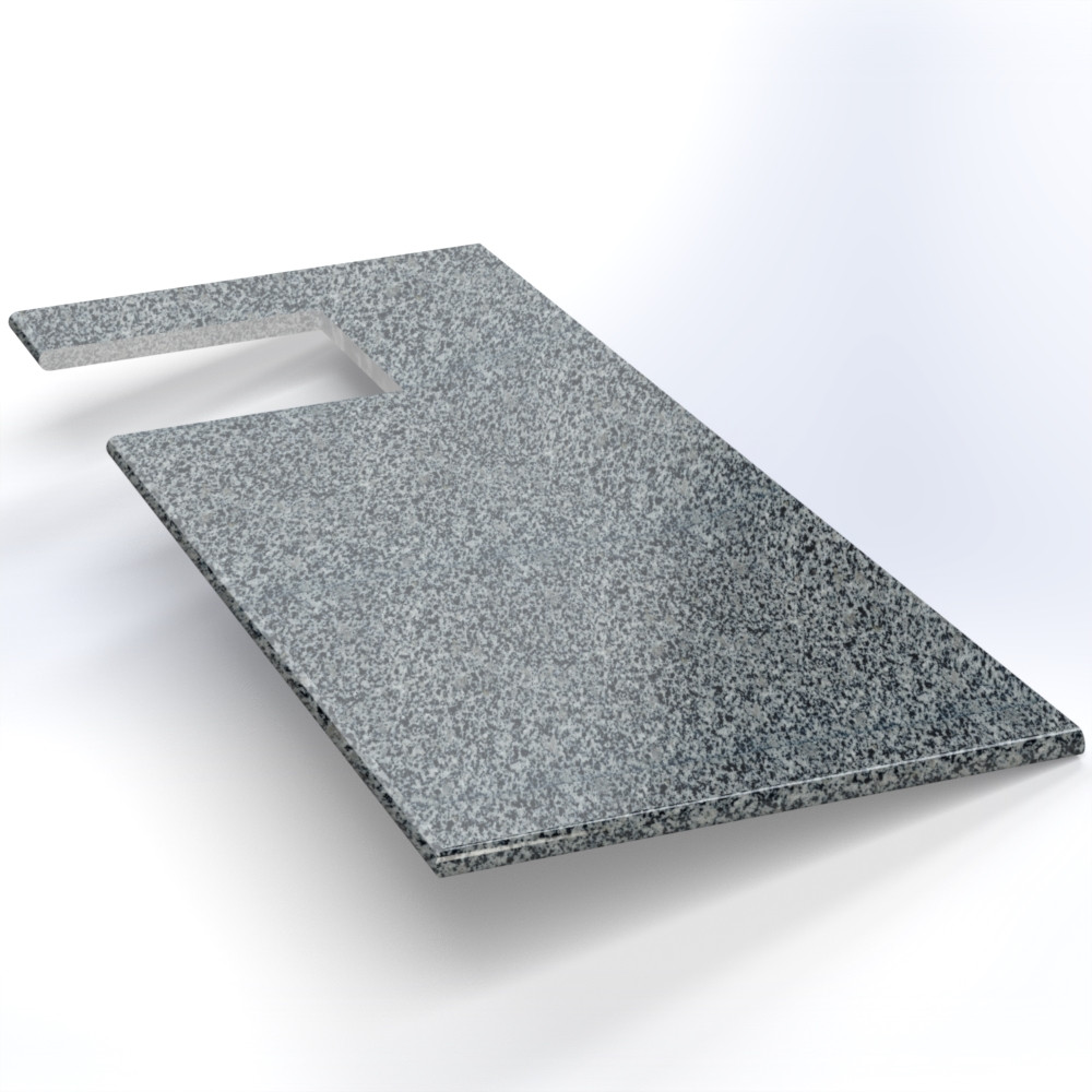 Стільниця з Покостівського граніту з прямокутним вирізом, фото 1