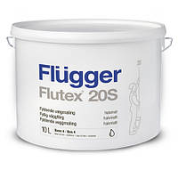 Акриловая водоэмульсионная краска для стен и потолков Flugger Flutex 20S, 10 л