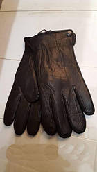 Чоловічі рукавички з натуральної шкіри оленя фірми Fioreyto підкладка з натурального хутра овчини