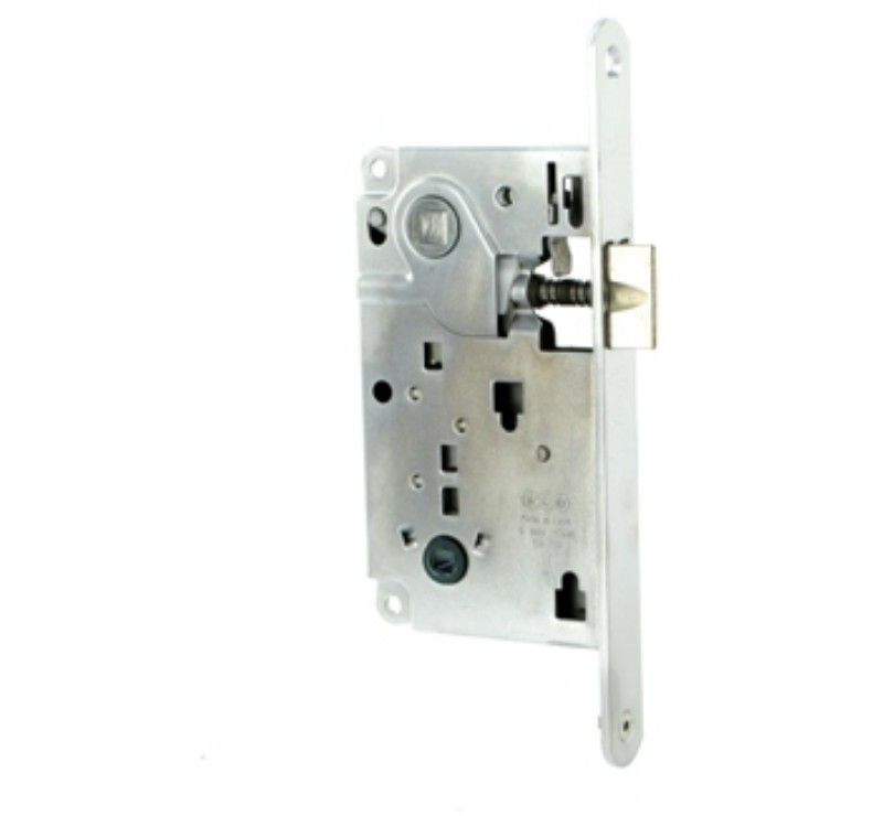 Замок міжкімнатний AGB WC В01013.50.34 (засувка вгорі матовий хром)