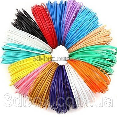 PLA пластик для 3d-ручки | Набор 15 цветов по 10 метров | 3D-Box - фото 1 - id-p599256944