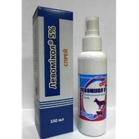 Левомікол спрей 5% 100 мл протизапальний, протимікробний препарат для лікування ран у тварин