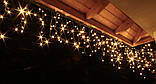 Новорічна гірлянда Бахрома 200 LED, Білий теплий світло + Пульт 9 м, фото 5