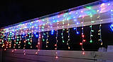 Новорічна гірлянда Бахрома 300 LED, Різнобарвний світ 14 м, фото 4