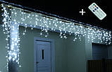 Новорічна гірлянда Бахрома 300 LED, Білий холодний світ 13 M + Пульт, фото 2