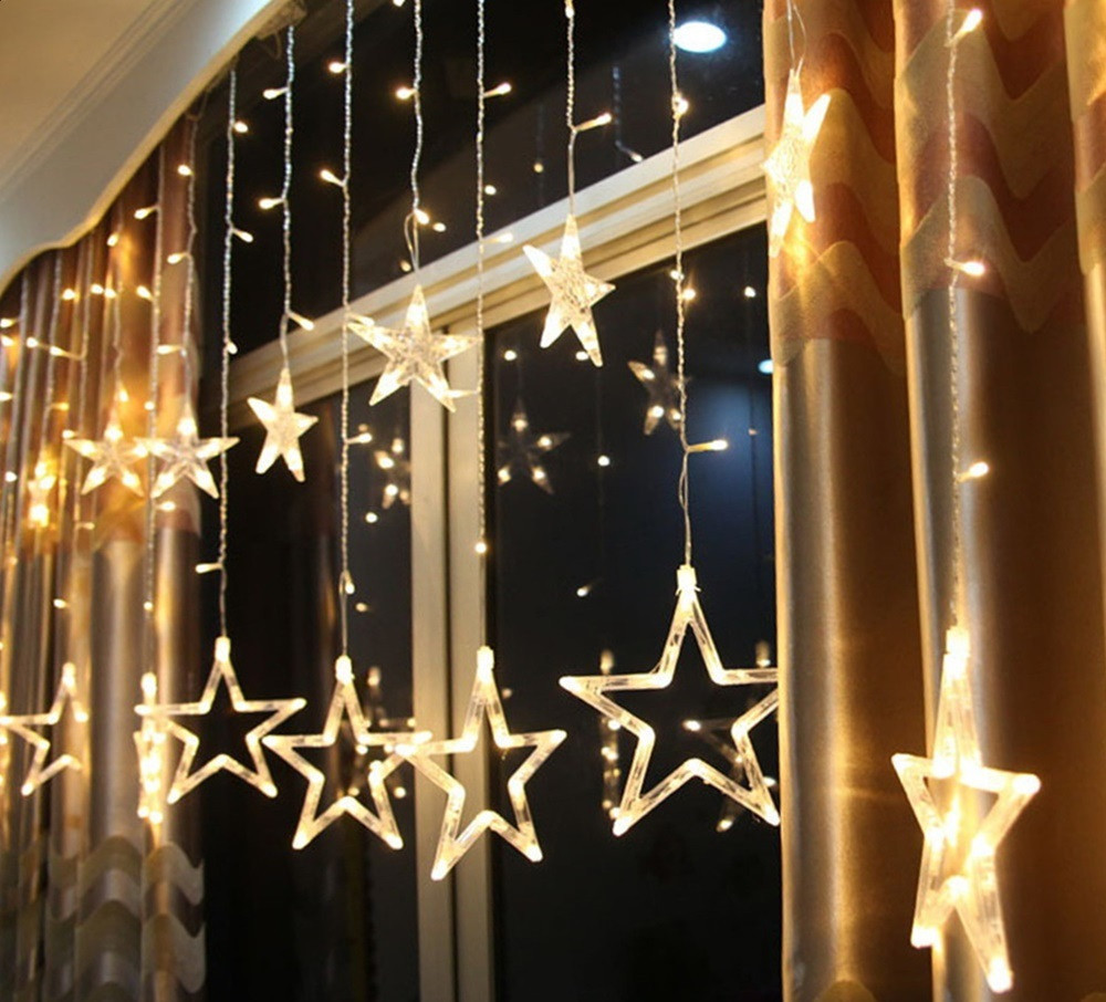 Новогодняя гирлянда "Звезды бахрома" 170 LED, 3,2 Метра - фото 4 - id-p599387281