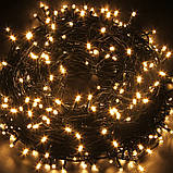 Новорічна гірлянда 300 LED, IP44, Довжина 24 М, Жовтий світло, фото 2