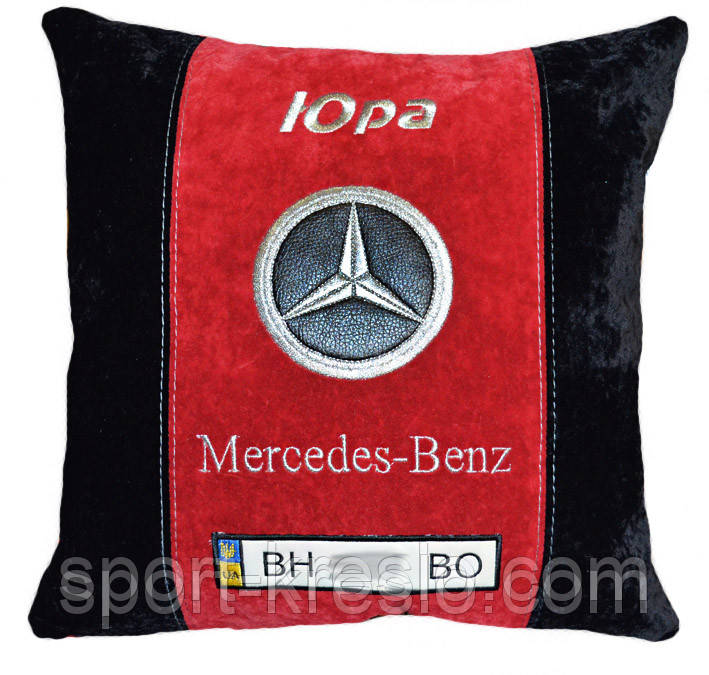 Подушка сувенірна з маркою авто мерседес Mercedes