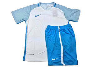 Футбольна форма ігрова Nike (Найк біло-блакитна), фото 2