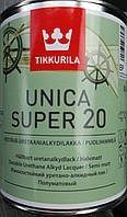 Лак Unica Super 20 Tikkurila для дерева напівматовий Уніка Супер 0,9 л