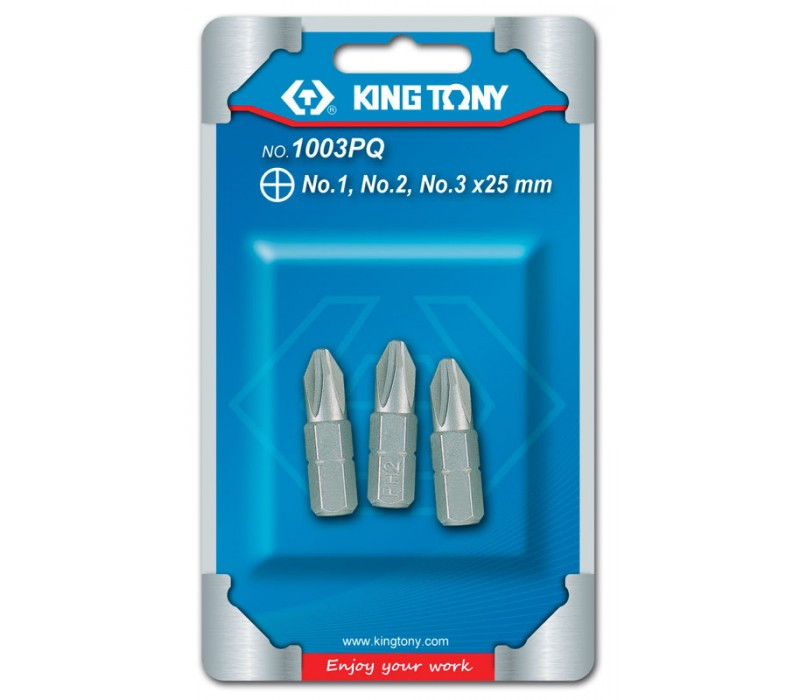 Набір біт Філіпс KING TONY (1025P SERIES) 1003PQ 1/4" (3 предмета)