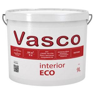 Фарба акрилова для стелі  Vasco Interior Eco (Васко Интериор Эко) 9 л