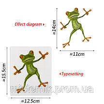 Наклейка вінілова Жаба на унітаз, умивальник 12 см*15, фото 3