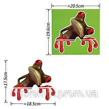 Наклейка вінілова Жаба на унітаз, умивальник 19 см*21см, фото 2