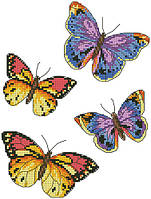 Схема для вишивки на водорозчинному флізелін "Метелики"