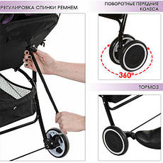 Коляска детская M 3433-2 V CENTRO (Фиолетовый), фото 3