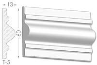 Декоративный молдинг, плинтус, фриз, тяга с гладким профилем из гипса т-5