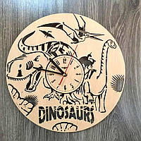 Красивые детские часы из дерева «Эпоха динозавров»