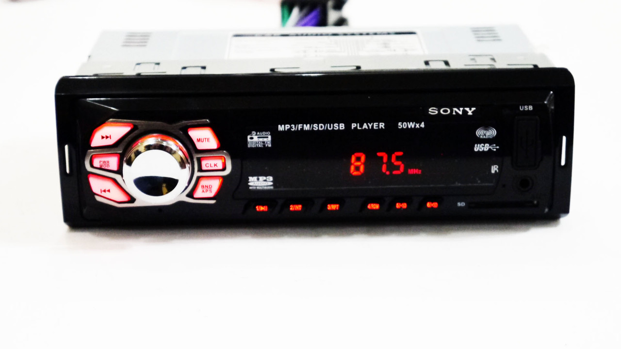 Автомагнітола GT-630U ISO — MP3+Usb+Sd+Fm+Aux+ пульт (4x50W)