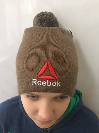 Зимова шапка reebok з бубоном, фото 2