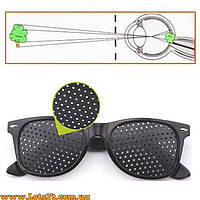 Перфораційні окуляри-тренажери з дірочками перфоровані окуляри для тренування поліпшення зору очей дизайн як у Ray-Ban Wayfarer