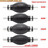 Ручний насос для підкачування дизельного або бензинового палива в карбюратор і ПНВТ груша перекачування насос підкачки палива, фото 2