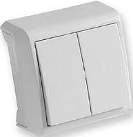 Вимикач накл. 2 білий Vera Vi-Ko