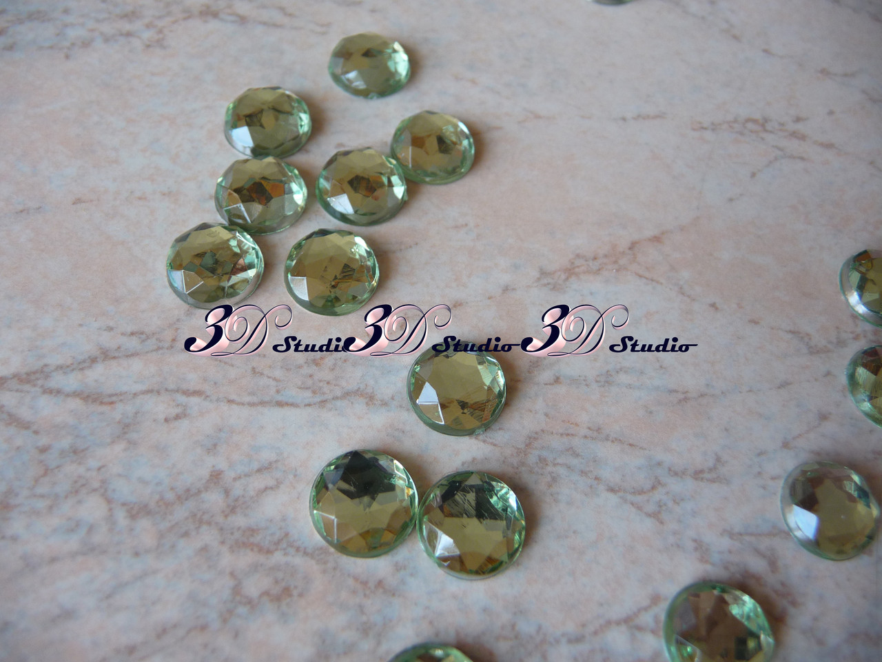 Стрази гроні декор — 8 мм світло-зелений, фото 1