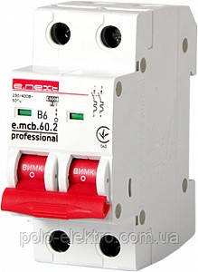 Автоматичний вимикач e.mcb.pro.60.2.B 6 new 2р 6А В 6кА new