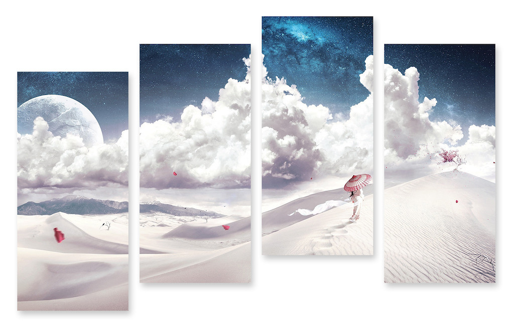 Модульна картина пустеля в хмарах, фото 1