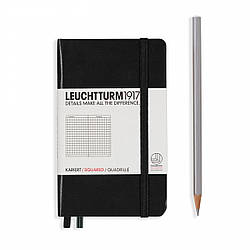 Блокнот Leuchtturm1917 кишеньковий Чорний в клітинку 9х15 см (318898) (4004117258411)