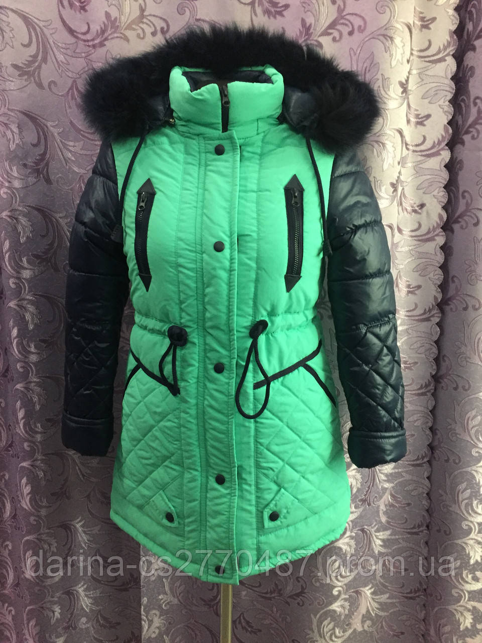 Зимове пальто для дівчинки р36,40