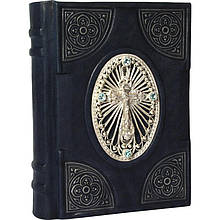 Православний молитвослов з філігранню, топазами в шкіряній палітурці