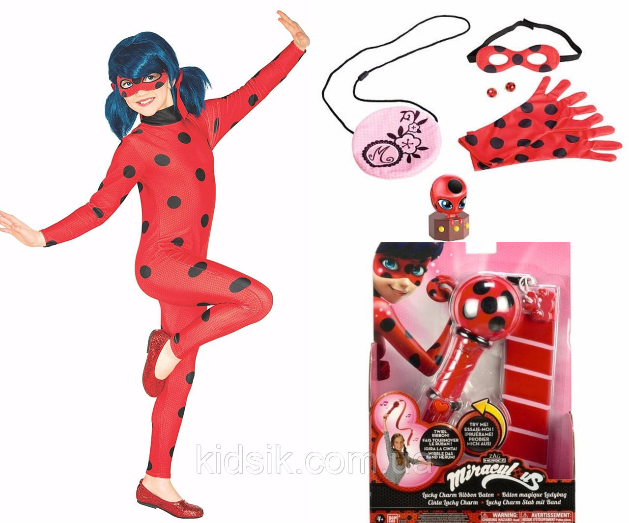 Карнавальный костюм Леди Баг -Божья коровка Miraculous Ladybug