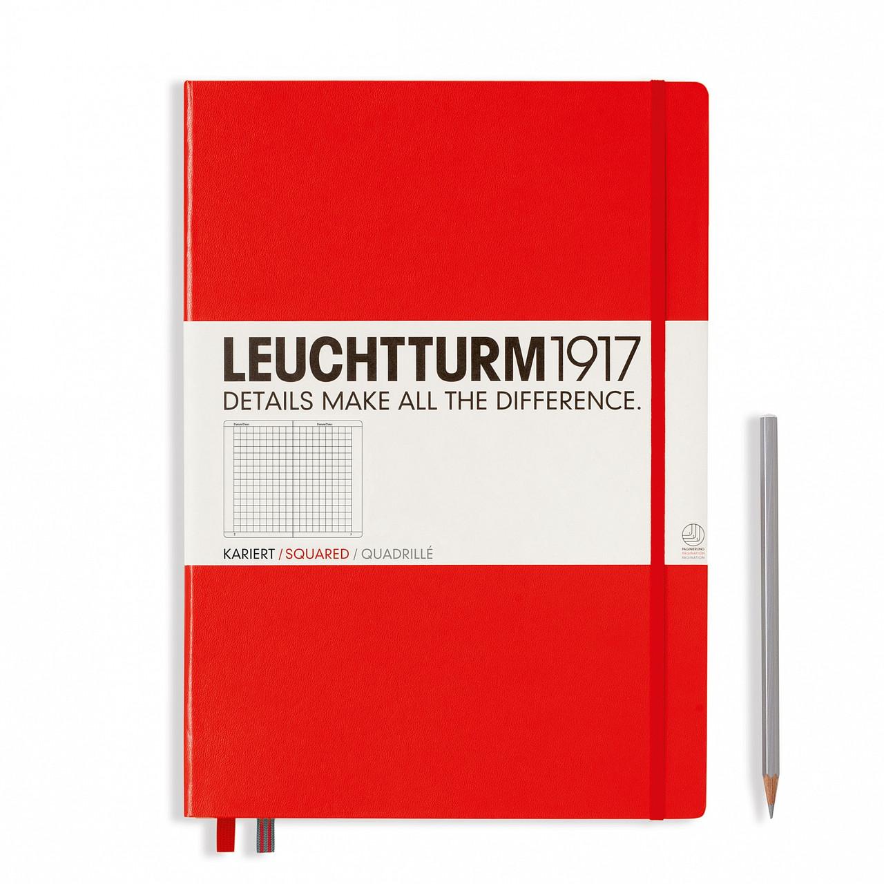 Блокнот Leuchtturm1917 Великий Classic Червоний в лінію 22,5х31,5 см (304439) (4004117317385)