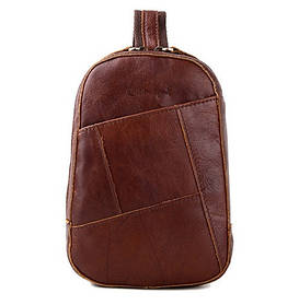 Молодіжна шкіряна сумка-ранець із натуральної шкіри.