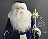 Дід Мороз великий 72 см у синій шубі з білим візерунком 0561, фото 9