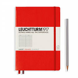 Блокнот Leuchtturm1917 середній А5 Червоний в лінію 14,5х21 см (332933)