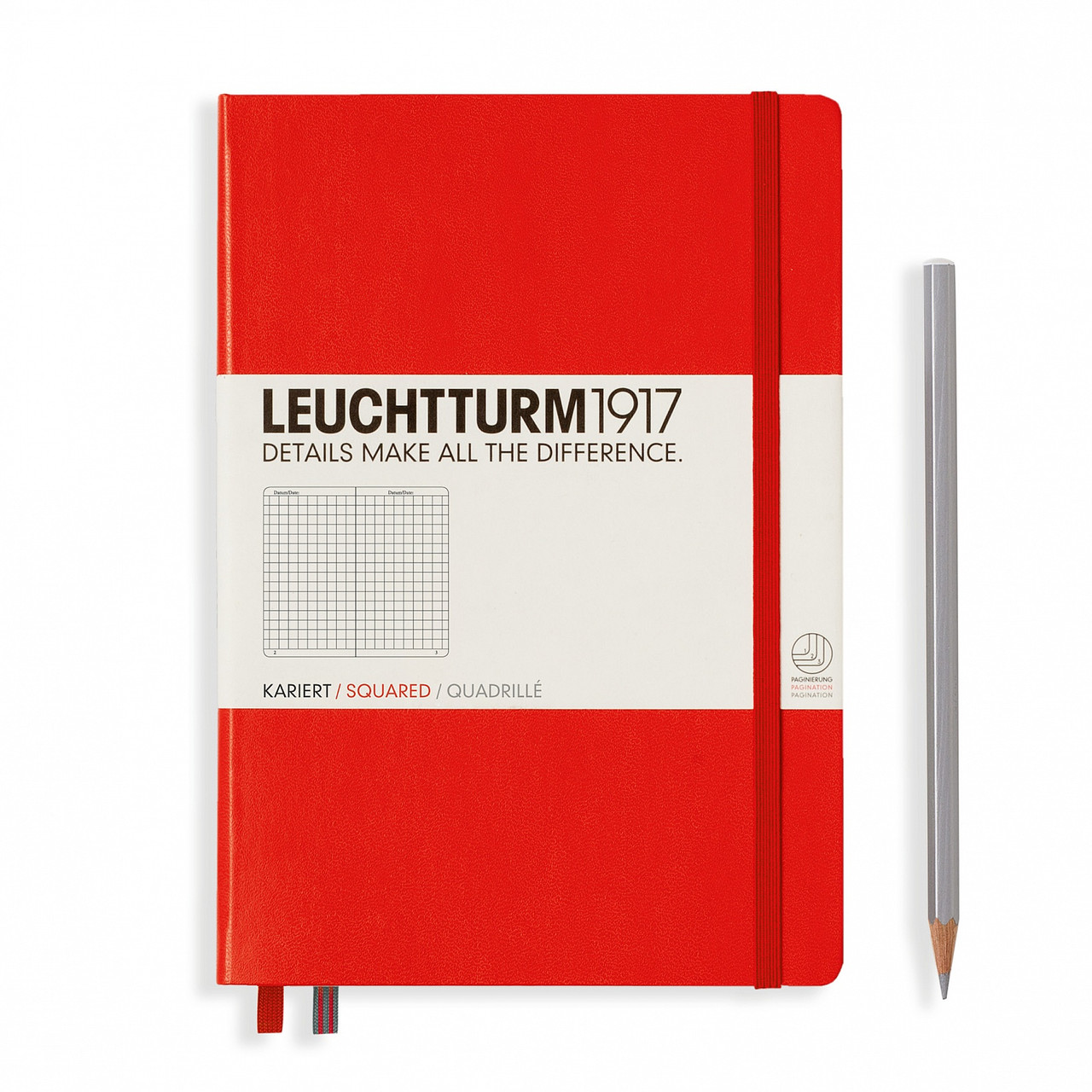 Блокнот Leuchtturm1917 середній А5 Червоний в крапку 14,5х21 см (313627) (4004117336003)