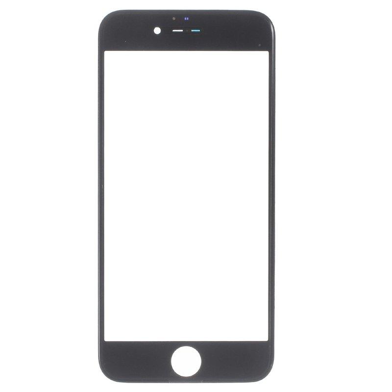 Стекло дисплея iPhone 6 (4.7) айфон , цвет черный , с OCA пленкой и рамкой - фото 1 - id-p564138234