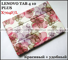 Гарний smart чохол-книжка Lenovo Tab 4 10 Plus TB-X704F X704L еко PU колір Flowers