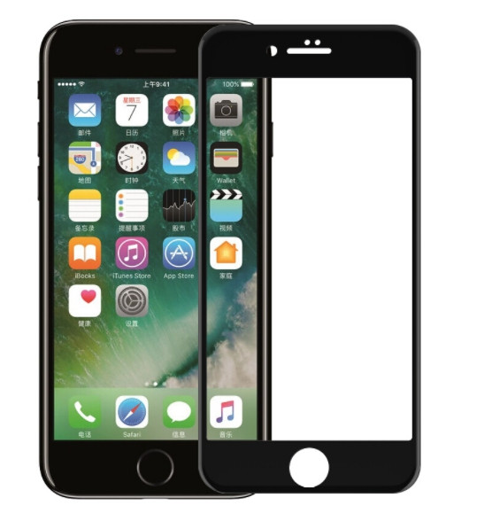 Захисне скло 2.5 D для iPhone 6/6s Black