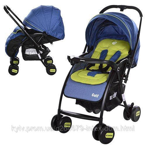 Прогулянкова коляска Bambi Gold Синя (M 3429L-4) з чохлом для ніжок, фото 1